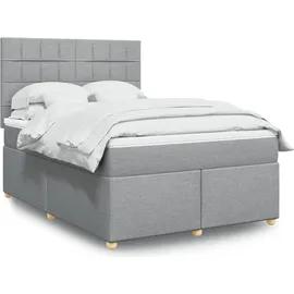 vidaXL Boxspringbett 140 x 200 cm Hellgrau