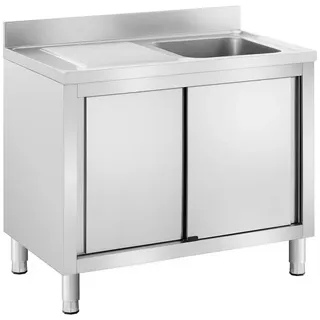 Royal Catering Spülenschrank - 1 Becken - Royal Catering - Edelstahl - 400 x 400 x 240 mm RC-IKS09