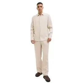 JACK & JONES JPSTKARL LAWRENCE LINEN CHINO SN Chinohose Grau S