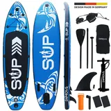24move Standup Paddle SUP Board Set inkl. Zubehör 305 x 76 cm ‎blue shark