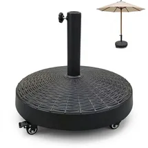 Relaxdays Schirmständer Kunststoff 23 kg Schwarz