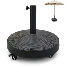 Relaxdays Schirmständer Kunststoff 23 kg Schwarz