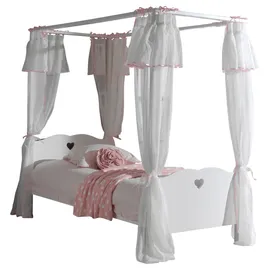 Vipack Himmelbett Amori 90 x 200 cm Textil weiß