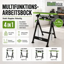 Trutzholm Klappbock Metall Stahl grün höhenverstellbar