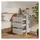 vidaXL Nachtschrank mit Massivholz-Beinen 40 x 35 x 69 cm Grau