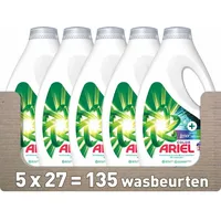 Ariel Flüssigwaschmittel + Touch Van Lenor Unstoppables – 5 x 27 Waschgänge – Vorteilspack