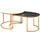 [en.casa] SATZTISCH-SET 2 TLG. Oppeerg 2er Set Marmoroptik, schwarz-weiß/Gold