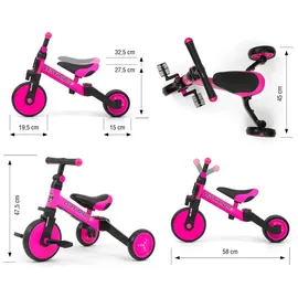 Milly Mally 3-in-1, Fahrrad Optimus Rosa