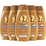 Schauma Schwarzkopf Reparatur-Shampoo Arganöl-Pflege (5x 400 ml), Haarshampoo repariert das Haar intensiv, Repair Shampoo für trockenes & geschädigtes Haar, mit Arganöl und Macadamiaöl