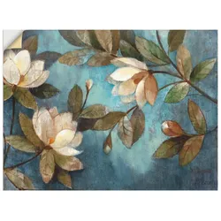 Artland Wandbild »Schwebende Magnolie«, Blumen, (1 St.), als Leinwandbild, Poster, Wandaufkleber in verschied. Größen Artland Farbe Bild(er): blau