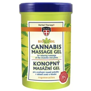 Palacio Kräuter Massagegel/Lotion mit 5% Bio Hanföl ohne Mineralöl, Silikone, Parabene, Paraffin - 380 ml !