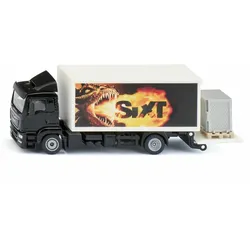MAN SIXT Lkw mit Kofferaufbau und Ladebordwand, Palette und Gitterbox Modell von...