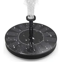 Solar Springbrunnen für Außen, Solar Teichpumpe mit Sprüh Effekten, Garten Wasserspiel - SOLAR FOUNTAIN - Schwarz