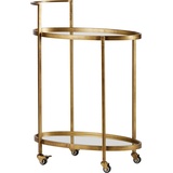 Woood Bartisch »Push Trolley«, auf Rädern, Höhe 86 cm, goldfarben