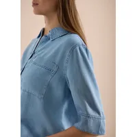 Cecil Hemdbluse im Denim-Look Blau M