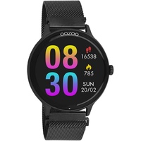 Oozoo - Vielseitige Smartwatch Damen mit 20mm Mesharmband | Fitnesstracker mit Pulsmesser, Schrittzähler & Schlafmonitoring | Smartwatch rund IOS & Android kompatibel | 33mm Touchscreen | IP67
