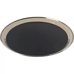 Serviertablett, Edelstahl / Vinyl, 36cm