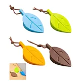 MenYiYDS 4 Stück Türkeil Gummi, Türstopper Boden Gummi Door Stopper Blattform Keil Rutschfester Gummikeil Lustig Fensterstopper Schutz für Balkontür Arbeitszimmer Kinderzimmer