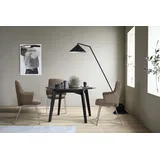 Polsterstuhl STRESSLESS "Laurel", braun (mole batick, chrom matt), B:58cm H:92cm T:59cm, Leder BATICK: BATICK ist ein leicht korrigiertes, durchgefärbtes und genarbtes Möbelleder, bei dem die meisten Unebenheiten und Spuren in der Regel entfernt wurden., Stühle, Polsterstuhl, Low Back mit Armlehne, Größe L, mit Beinen aus Stahl in Chrom matt