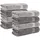 Komfortec Handtuchset 8-tlg. anthrazit grau/silber