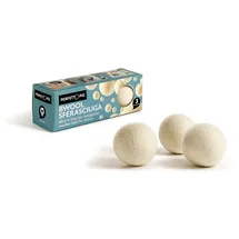 Perfetto Wäschetrockner Kugel 100% Neuseeländische Wolle Weiß 3 St.
