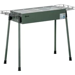 Outsunny Holzkohlegrill Rostfreier Stahl, Verzinktes Metall