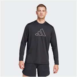 adidas Herren Shirt Train Icons Small Logo, BLACK/WHITE, M