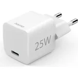 Hama Schnellladegerät USB-C, Power Delivery (PD)/Qualcomm® 3.0, 25W, Weiß