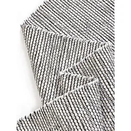 benuta Basic handgewebter Baumwollteppich Ron - Beige/Schwarz 300x400 cm - Handwebteppich aus 100% Baumwolle - Style: Uni, Minimalistisch, Natural Living - Pflegeleicht für Wohnzimmer Schlafzimmer