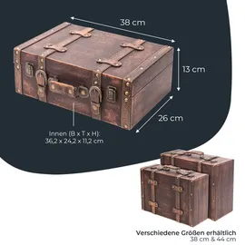 HMF Vintage Koffer aus Holz 38 x 26 x 13 cm 1-tlg. bunt