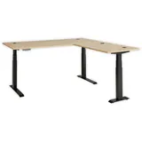 Innostyle Eckschreibtisch elektrisch Memphis Holzoptik Eiche Artisan
