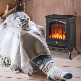 Homcom Elektrokamin Schwarz