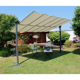 LECO Standmarkise Waved 400 x 250 cm grau