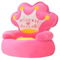 vidaXL Plüsch-Kindersessel Kind Baby Kuschel-Sessel Sofa Sessel Prinzessin Rosa