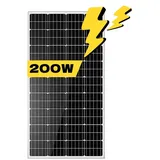 200W Solarpanel 12V Monokristallin PV Anlage Solarmodul für RV Boote Holzhäuser und Balkonkraftwerk