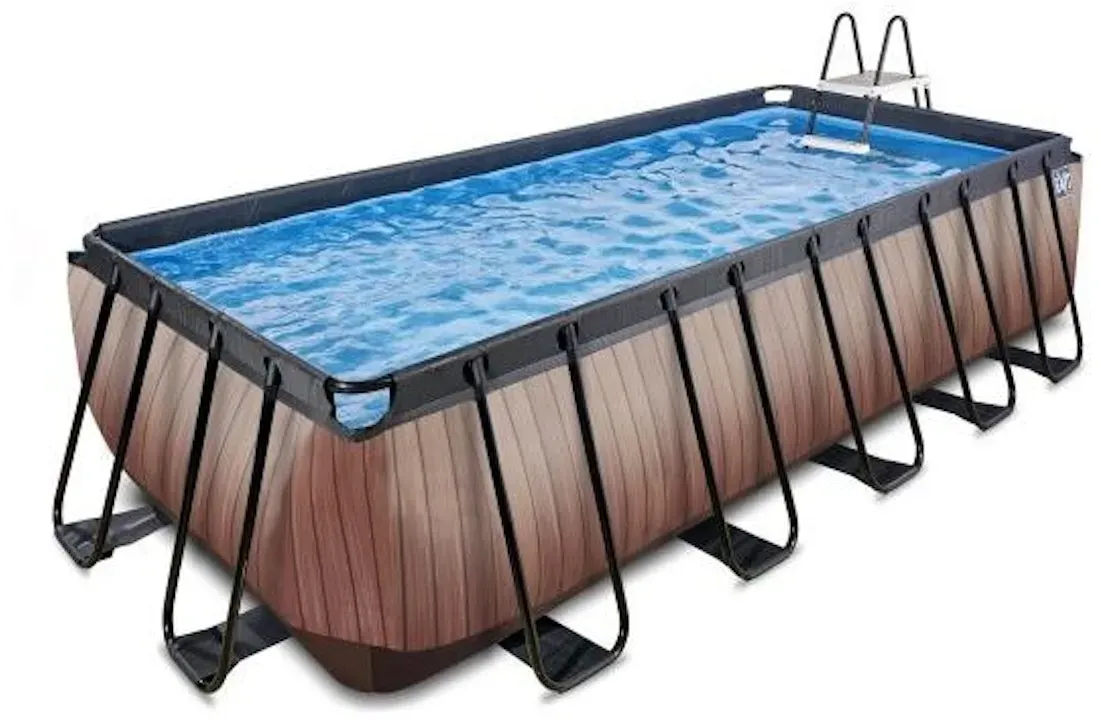 Exit rechteckiger Rahmenpool mit Kartuschenfilteranlage (Höhe 122cm) 540 x 250 x 122 cm braun