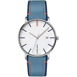 JUNGHANS 41/4481.00 Unisex Armbanduhr Form Quarz Blau/Orange