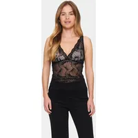 St Tropez top", 'Daisy' - schwarz, - XS