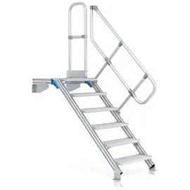 ZARGES LM-Treppe mit Plattform 45° 19 Stufen, 1000 mm breit, Höhe 4.08 m