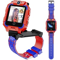 Smartwatch für Kinder mit GPS-Tracker, 4G-Video und Telefonanruf mit 360°-Drehung, Kinder-GPS-Uhr für 4–12 Jahre, Neujahrs- und Geburtstagsges...