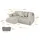 altdecor Ecksofa Cord 2-Sitzer Creme