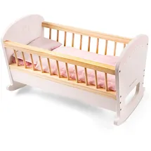 woet Puppenbett mit Decke und Kissen für Puppen bis 43 cm Mehrfarbig