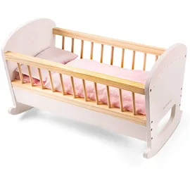 woet Puppenbett mit Decke und Kissen für Puppen bis 43 cm Mehrfarbig