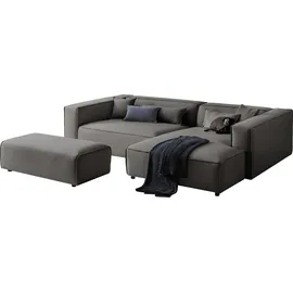 LeGer Home by Lena Gercke Eckcouch Cord 2-Sitzer Grau