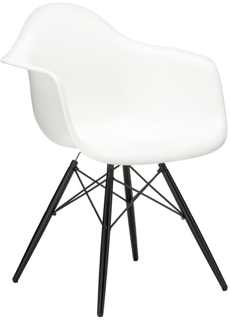 Vitra Stuhl Eames Plastic Armchair DAW weiß, Designer Charles & Ray Eames, 83x63x59 cm