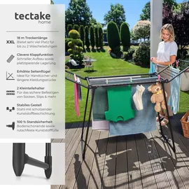 Tectake Wäscheständer 18 m schwarz