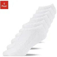 SNOCKS Sneakersocken 6er Pack Weiß 39-42