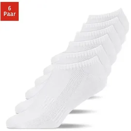 SNOCKS Sneakersocken 6er Pack Weiß 39-42