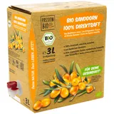 Bio Sanddorn Direktsaft, 3 Liter - aus deutschem Anbau - aus 100% Sanddornbeeren - ohne Zuckerzusatz, ohne Süßstoffe (lt. Gesetz), enthält von Natur aus Zucker