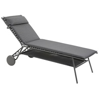 Lafuma Miami II hoch Sonnenliege BeComfort® Silver HLE Stahl/BeComfort®